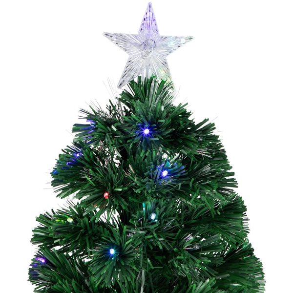 Northlight 6-ft Pre-Lit LED Fiber Optic Color Changing Christmas Tree with Star Tree Topper