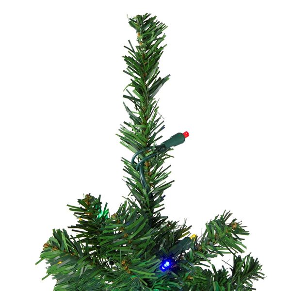 Northlight 4-ft Pre-Lit Mixed Classic Pine Medium Artificial Christmas Tree with Multi LED Lights