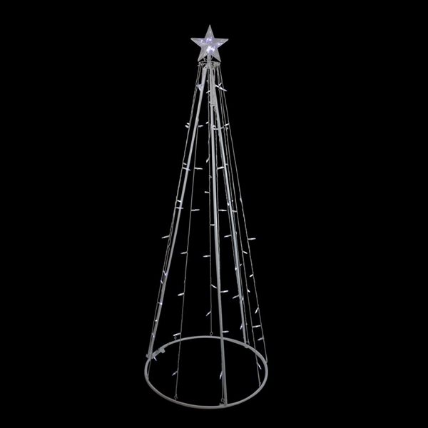 Northlight 6-ft White LED Lighted Cone Tree Outdoor Christmas Decor