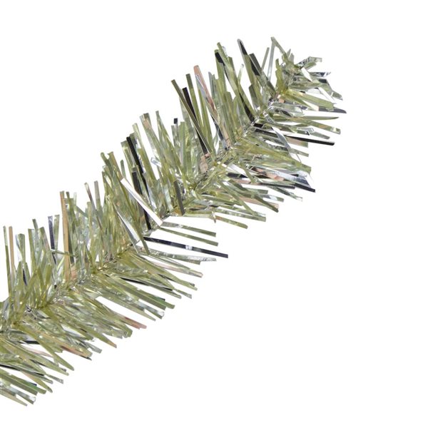 Northlight 7-ft Metallic Platinum Artificial Tinsel Christmas Tree with Clear Lights