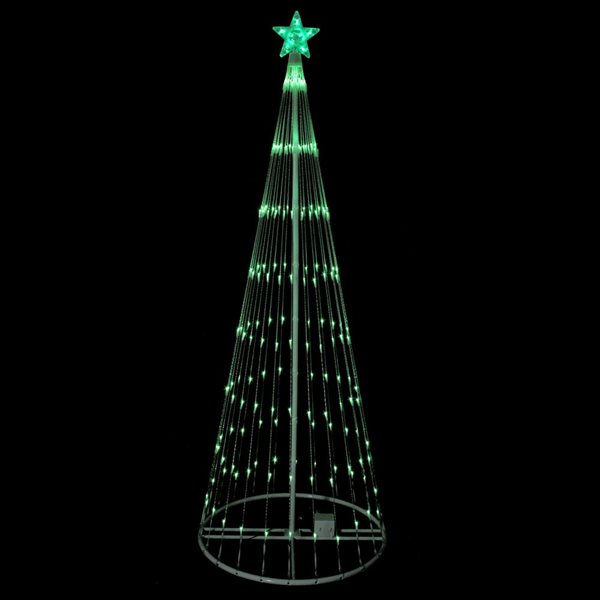 Northlight 9-ft Green LED Lighted Christmas Tree Show Cone Outdoor Decor