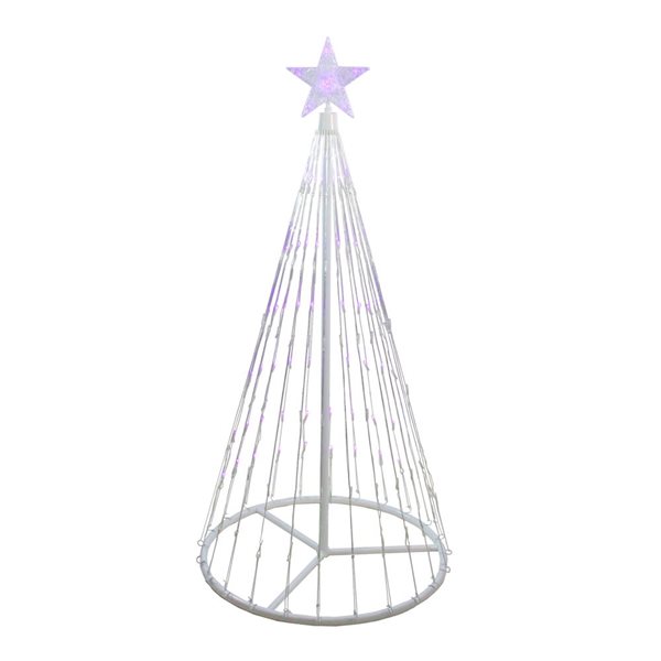 Northlight 4-ft Purple LED Lighted Show Cone Christmas Tree Outdoor Decor