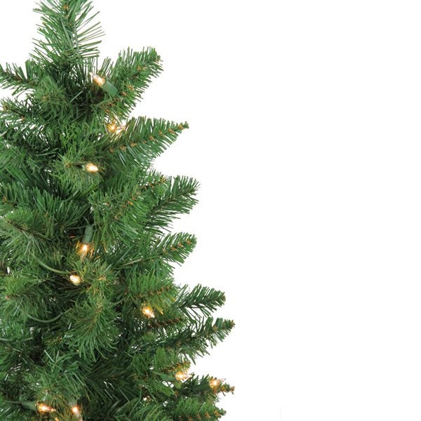 Northlight Set of 2 4-ft Pre-Lit Whitmire Pine Potted Artificial Christmas Trees with Clear Lights