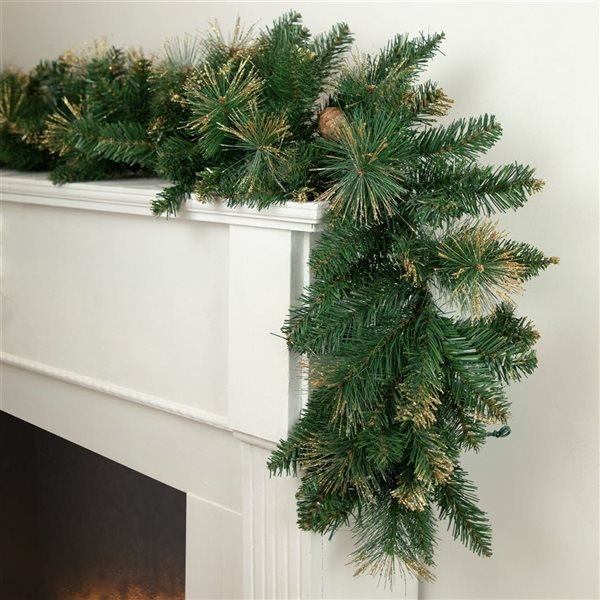 Northlight 9-ft x 10-in Unlit Yorkshire Pine Artificial Christmas Garland