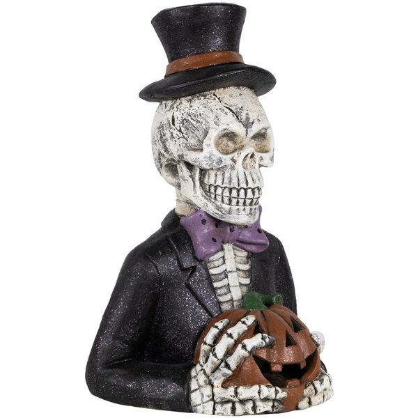 Northlight 23.5-in LED Lighted Skeleton with Jack-O-Lantern Halloween Decoration