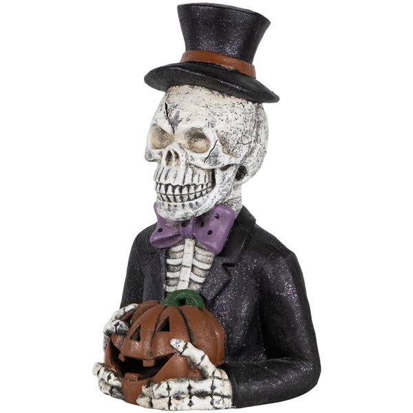 Northlight 23.5-in LED Lighted Skeleton with Jack-O-Lantern Halloween Decoration