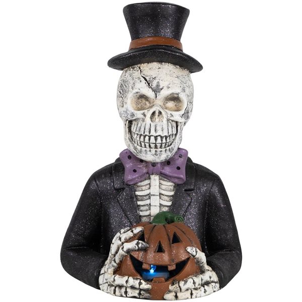 Northlight 23.5-in LED Lighted Skeleton with Jack-O-Lantern Halloween Decoration