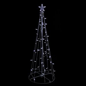 Northlight 5-ft Pure White LED Lighted Cone Tree Outdoor Christmas Decoration