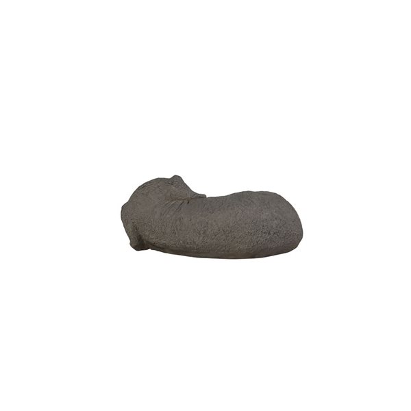 Hi-Line Gift Ltd 6-in H Antique Grey Clay Peaceful Rest Curled Sleeping Dog Memorial Statue