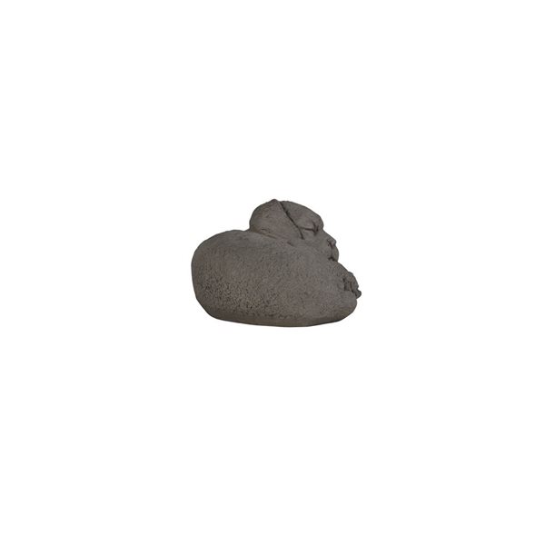 Hi-Line Gift Ltd 6-in H Antique Grey Clay Peaceful Rest Curled Sleeping Dog Memorial Statue