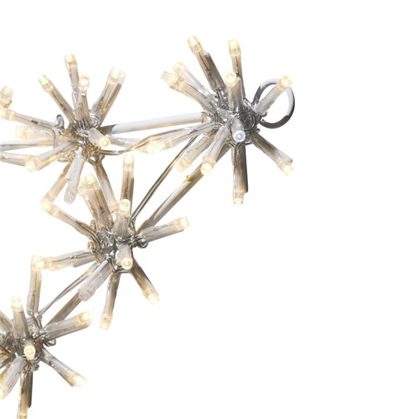 Hi-Line Gift Ltd. 2.75-ft H White Metal Frame Indoor/Outdoor Lighted Star w/ 732 Warm LED Lights