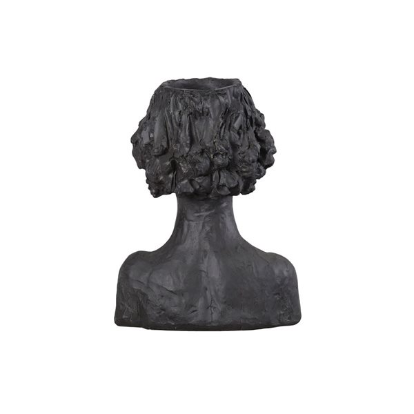 Hi-Line Gift Ltd 18-in H Antique Grey Clay Graceful Muse Classic Lady Head Plant Stand Statue