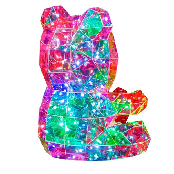 Hi-Line Gift Ltd 12-in H RGB Plastic USB-Powered LED Lighted Bear