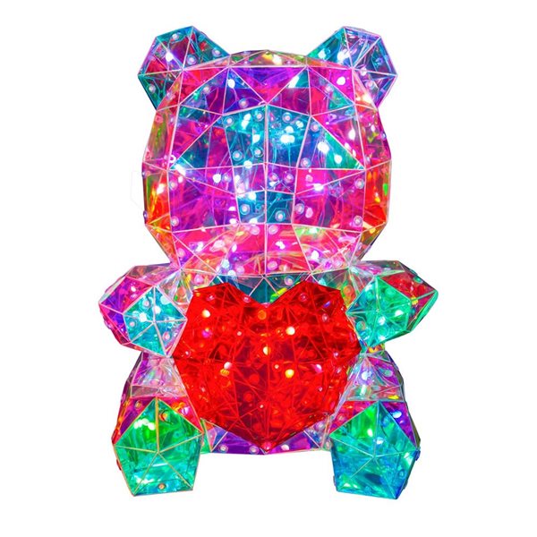 Hi-Line Gift Ltd 12-in H RGB Plastic USB-Powered LED Lighted Bear