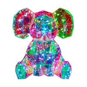 Hi-Line Gift Ltd 12-in H RGB Plastic USB-Powered LED Lighted Elephant