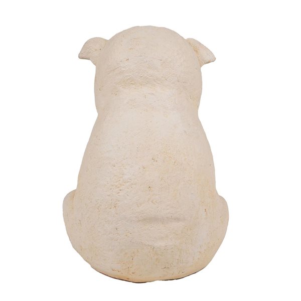 Hi-Line Gift Ltd 16-in Cream Clay Indoor/Outdoor Sitting Pig Statue