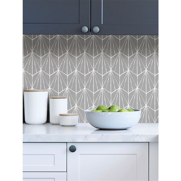 Papier peint autocollant Dorset par NuWallpaper gris