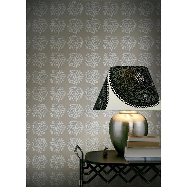 NuWallpaper Taupe Puketti Peel and Stick Wallpaper