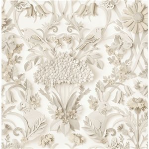 NuWallpaper Taupe Eloise Peel and Stick Wallpaper