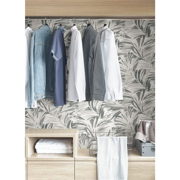 Papier peint autocollant Palima par NuWallpaper gris