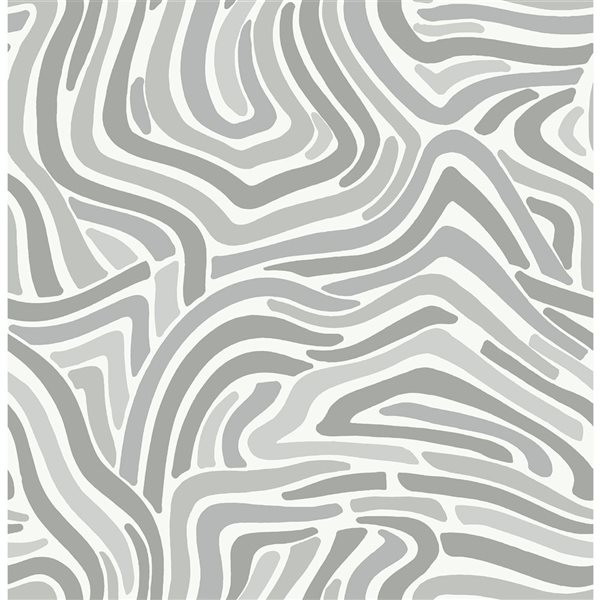 NuWallpaper Grey Spirited Peel and Stick Wallpaper