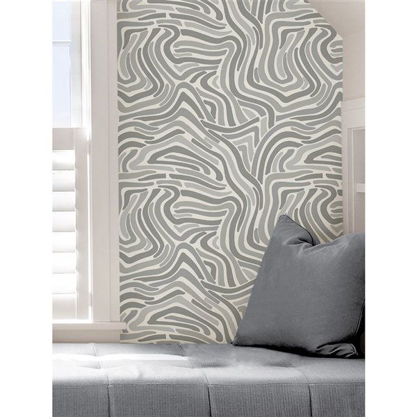 Papier Peint autocollant Esprit par NuWallpaper gris