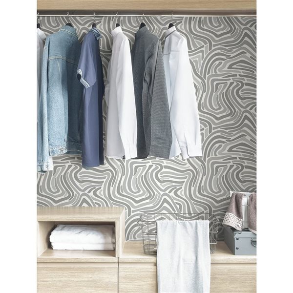 Papier Peint autocollant Esprit par NuWallpaper gris