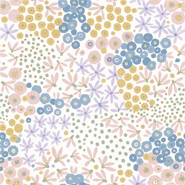 NuWallpaper Floral Bunch Multi Bright Peel and Stick Wallpaper