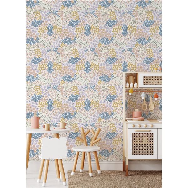 NuWallpaper Floral Bunch Multi Bright Peel and Stick Wallpaper