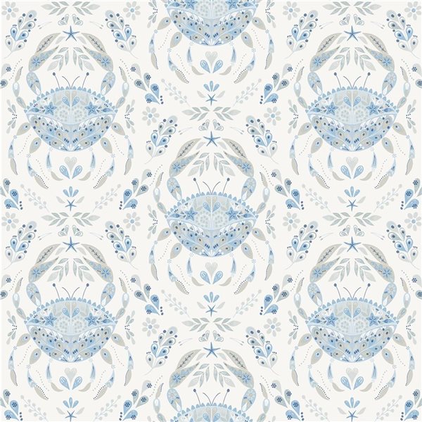 Papier peint pelable et autocollant Shellby par NuWallpaper bleu