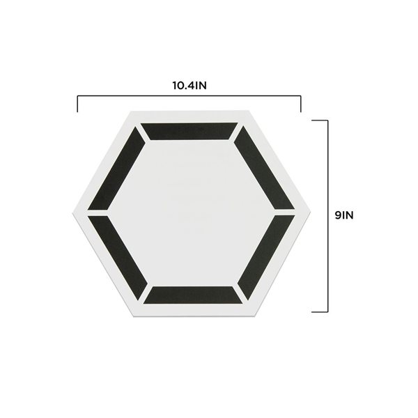 Carreaux de sol hexagonaux Coltrane par FloorPops autocollants