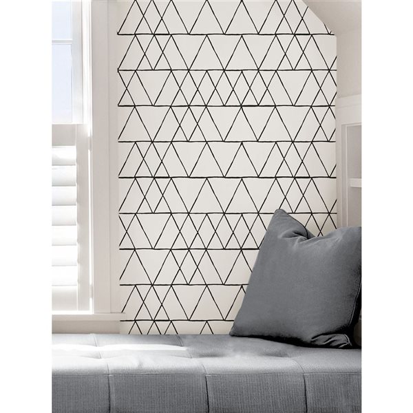 Papier peint pelable et autocollant Harris par NuWallpaper noir