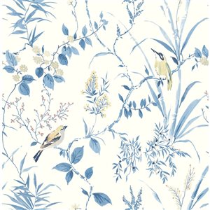 Papier peint autocollant Oiseau chanteur par NuWallpaper bleu