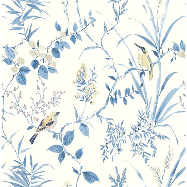 NuWallpaper Blue Songbird Peel and Stick Wallpaper