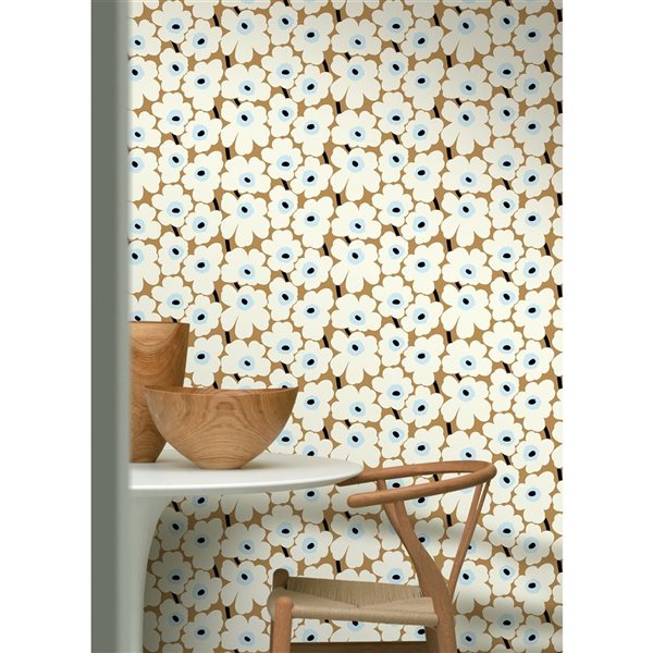 Papier Peint autocollant Pieni Unikko par NuWallpaper beige