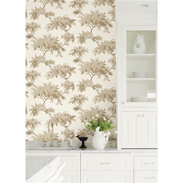 Papier peint autocollant Alder par NuWallpaper taupe