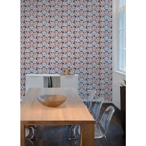 NuWallpaper Pink Pieni Unikko Peel and Stick Wallpaper