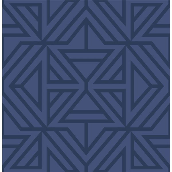 Papier peint autocollant linéaire bleu par NuWallpaper