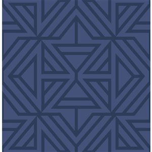 Papier peint autocollant linéaire bleu par NuWallpaper