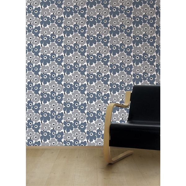 Papier autocollant peint Pieni Unikko par NuWallpaper gris