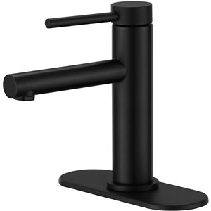 Single Hole Single-Handle Bathroom Sink Faucet in Matte Black