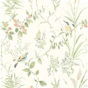 NuWallpaper Sage Songbird Peel and Stick Wallpaper