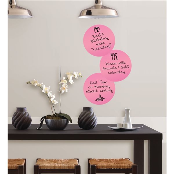 WallPops 6-Pack Flirt Dry Erase Dot Decals