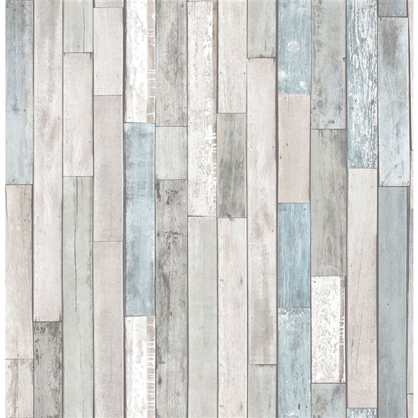 NuWallpaper Weathered Plank Shore Peel and Stick Wallpaper