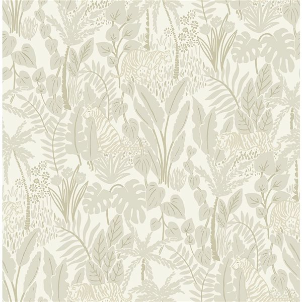 NuWallpaper Taupe Maynard Peel and Stick Wallpaper