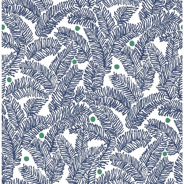 NuWallpaper Navy Fernanda Peel and Stick Wallpaper