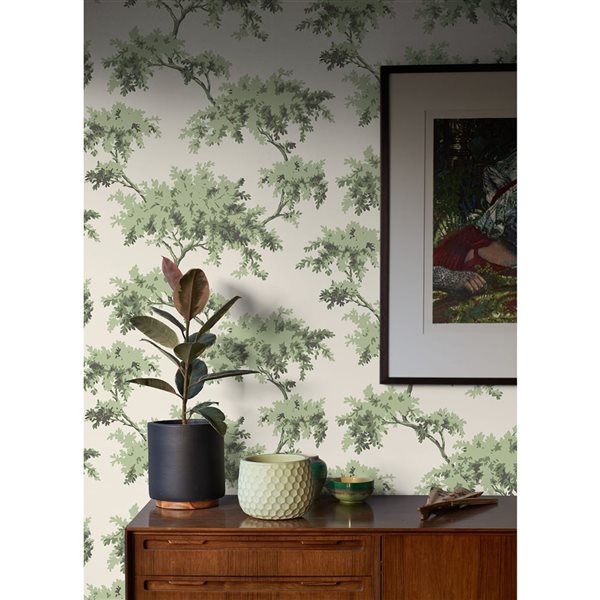 NuWallpaper Sage Alder Peel and Stick Wallpaper