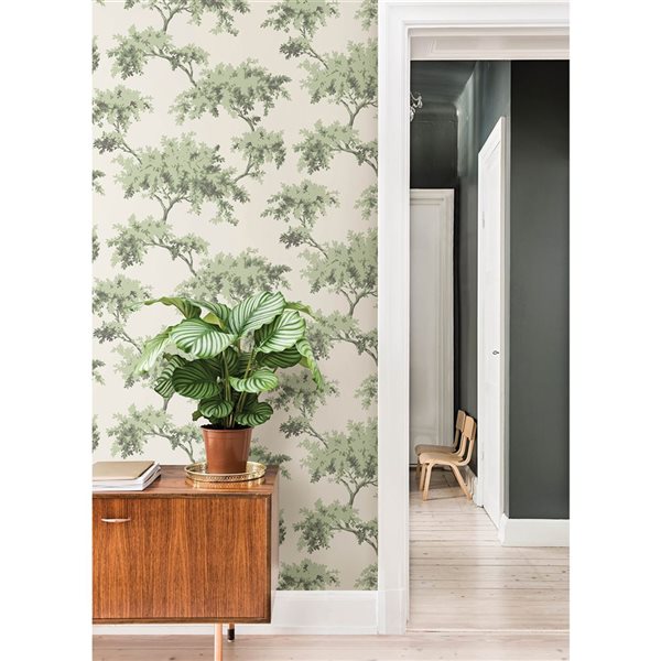 NuWallpaper Sage Alder Peel and Stick Wallpaper