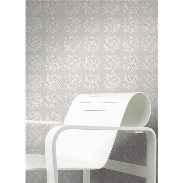 Papier Peint autocollant Puketti par NuWallpaper gris