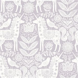 Papier peint autocollant licorne par NuWallpaper violet